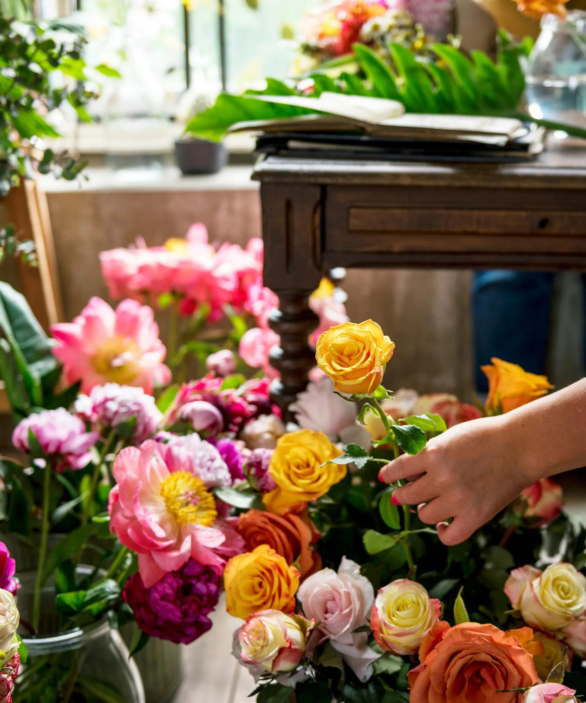 bazar picco composition florale colorée