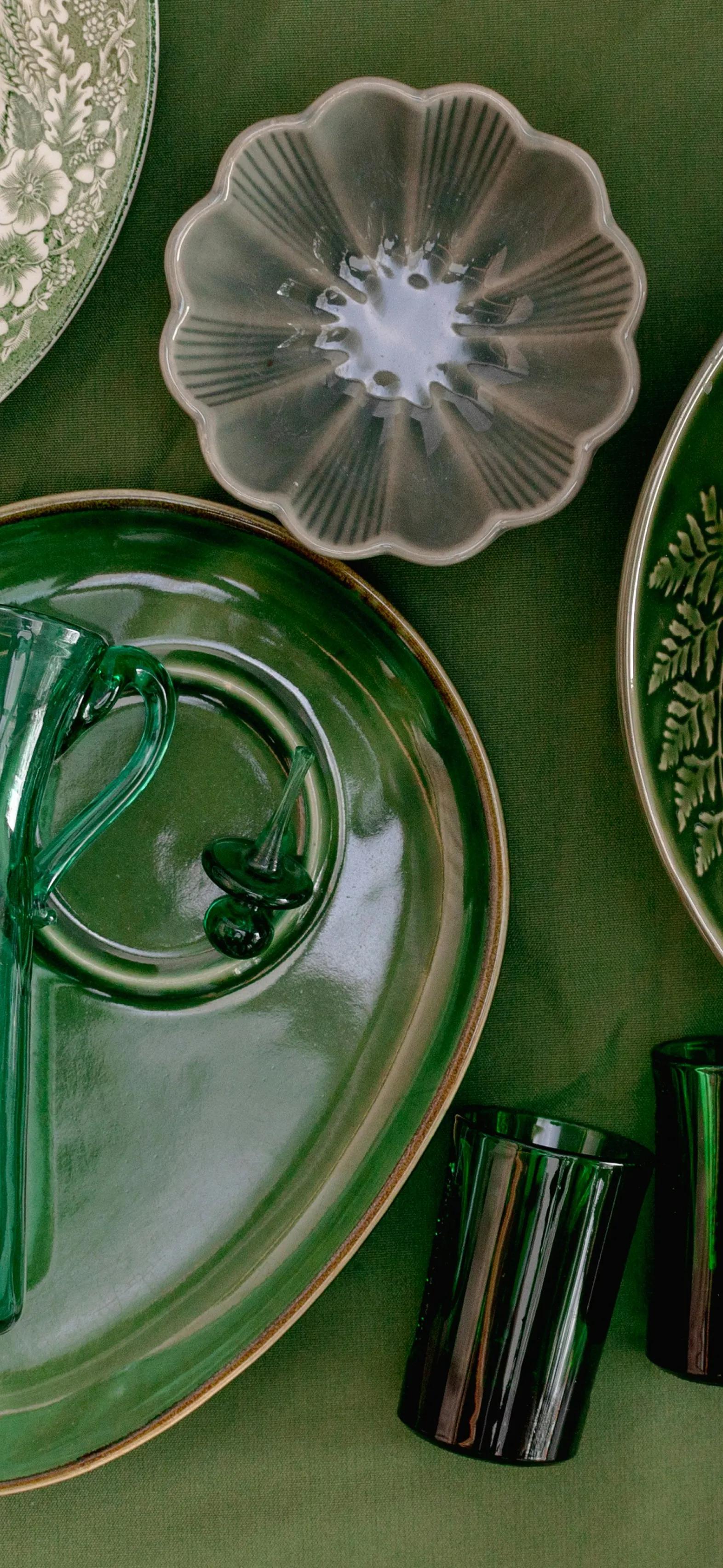 bazar picco service de table vintage vert mobile